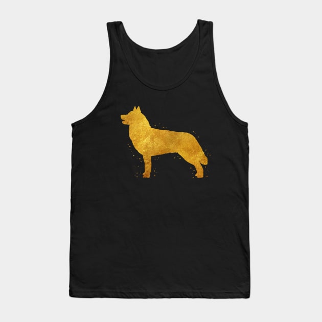 Siberian Husky golden art Tank Top by Yahya Art